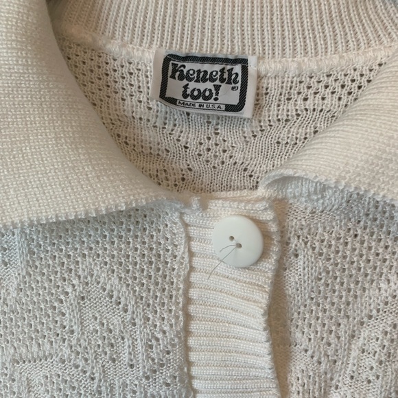Vintage Kenneth Too! White Knit Top - Picture 4 of 8